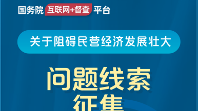 啊啊啊操死了在线观看国务院“互联网+督查”平台公开征集阻碍民营经济发展壮大问题线索